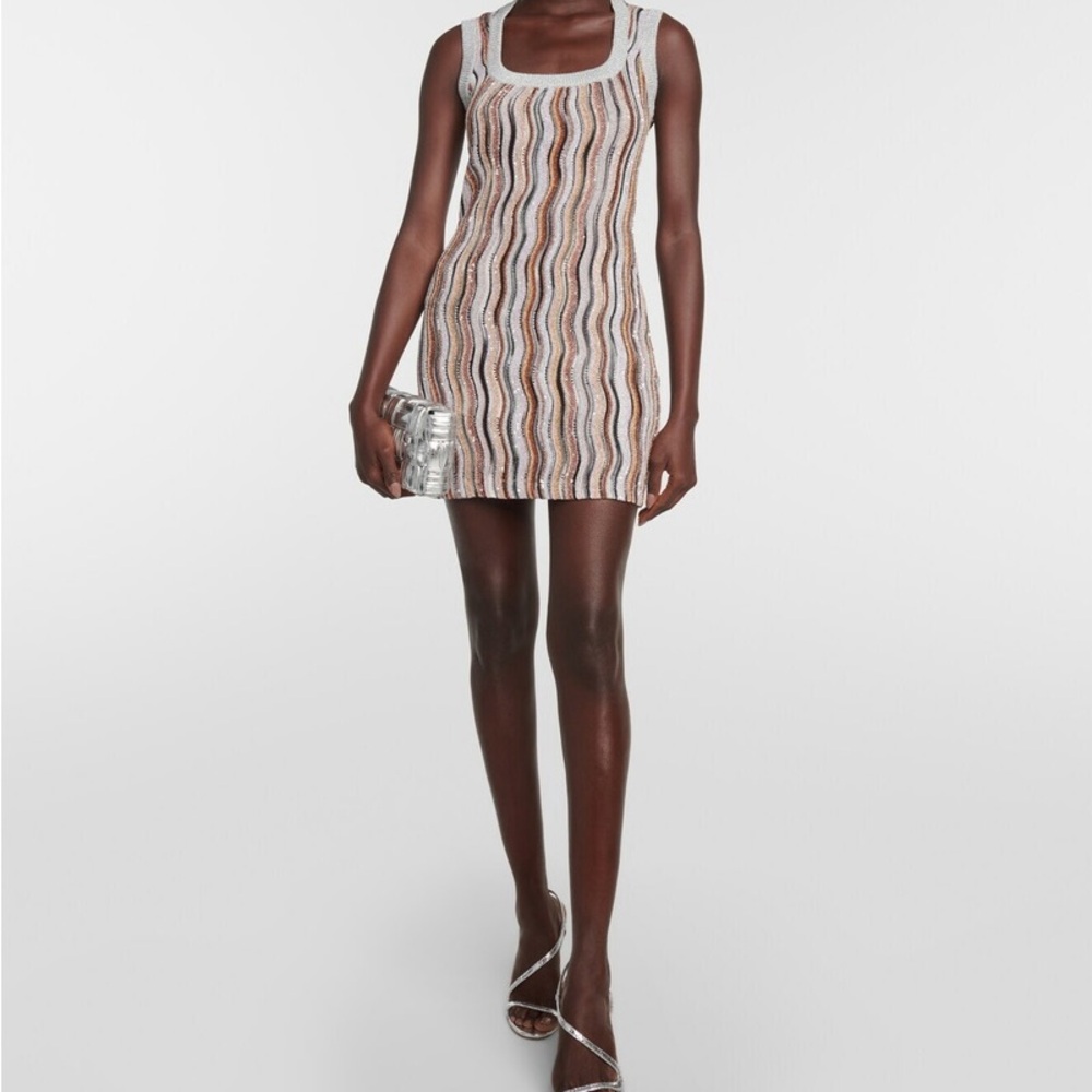 Striped Multicolor Knit Dress